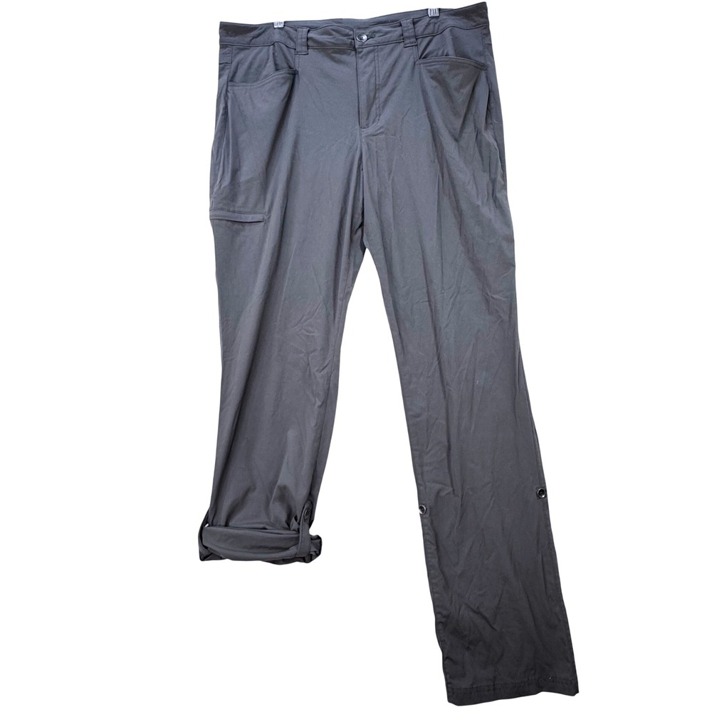 Eddie‎ Bauer Travex Roll-Up Pants Women Size 16 Long Gray Hiking Outdoor Utility